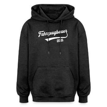Vehicle Builder 2026 Occupation Car Mechanic Trainee - Oversized Unisex Hoodie - charcoal grey - Front - Noah (186cm)