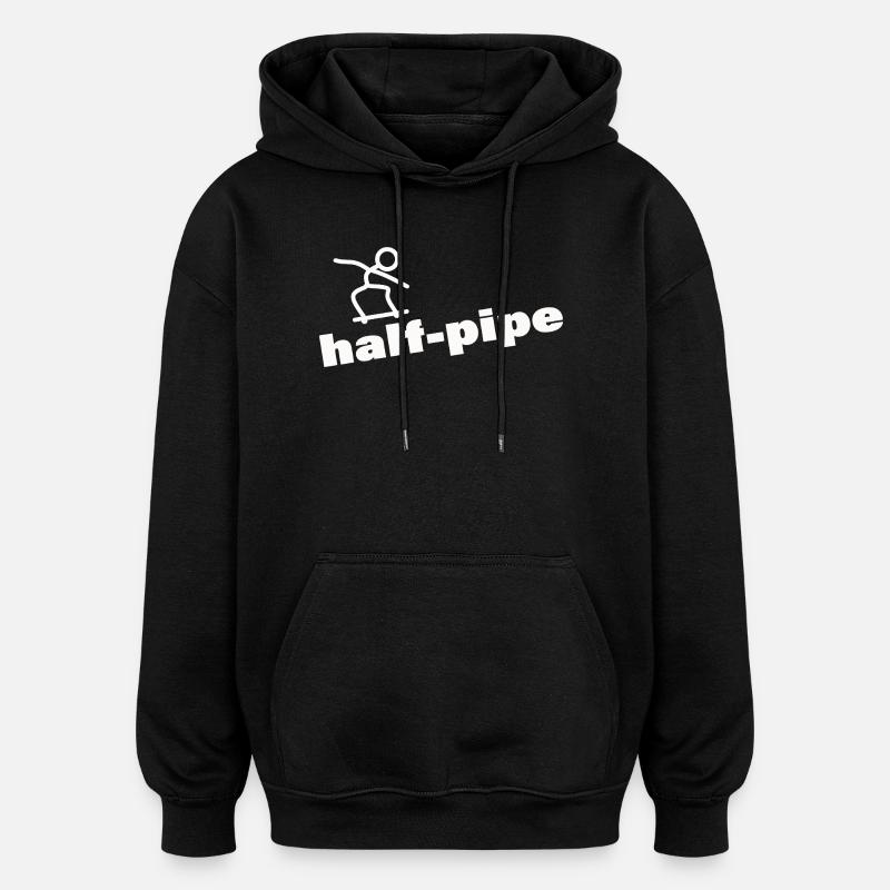 half pipe - Oversized Unisex Hoodie - black