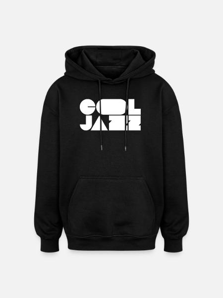 Bold cool jazz logo design - Oversized Unisex Hoodie - black