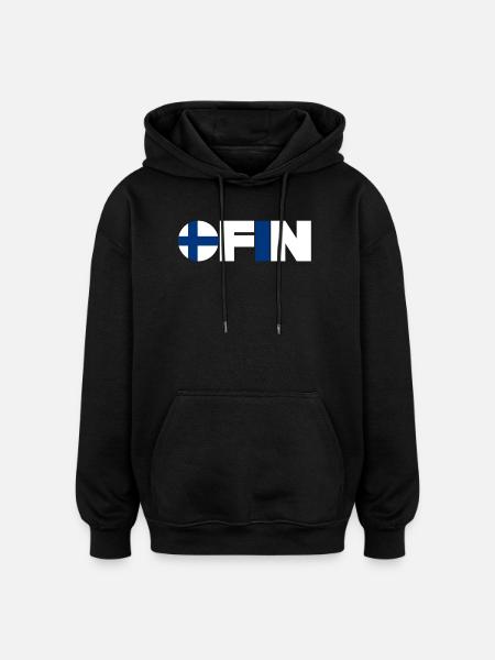Finland - Oversized Unisex Hoodie - black