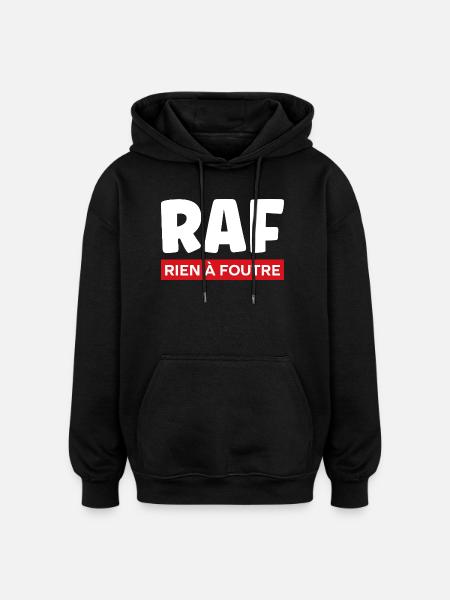 rien à foutre - Sweat à capuche oversize unisexe - noir