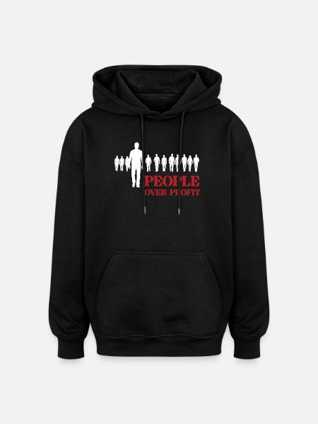 People Over Profit - Oversized Unisex Hoodie - black