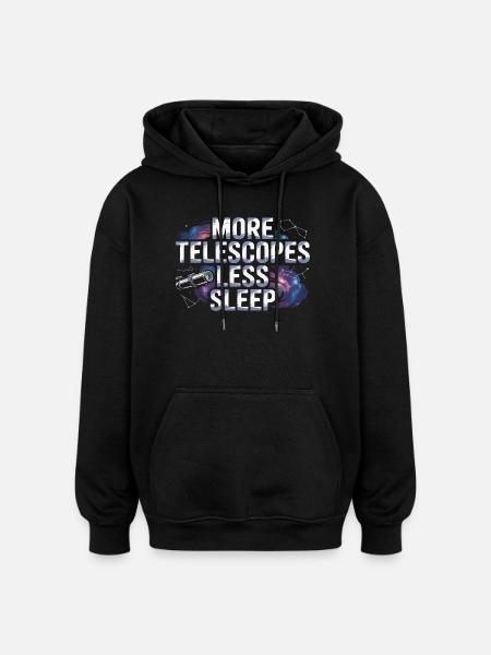 Astronomer Galaxy Outerspace Universe Astronomy - Oversized Unisex Hoodie - black