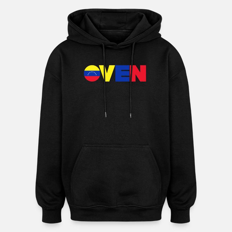 Venezuela - Sweat à capuche oversize unisexe - noir