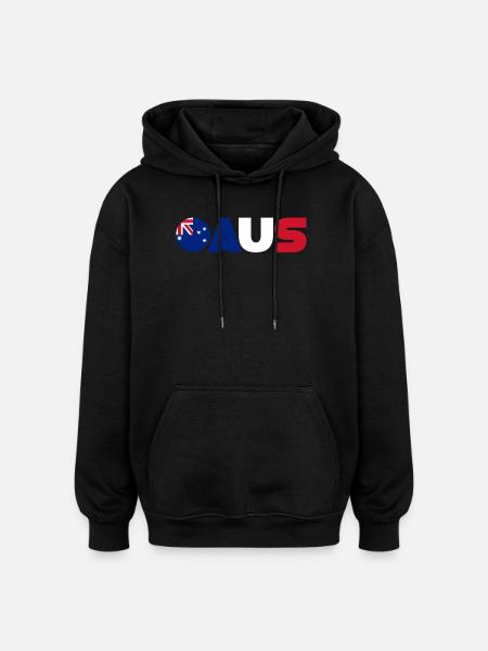 Australie - Sweat à capuche oversize unisexe - noir