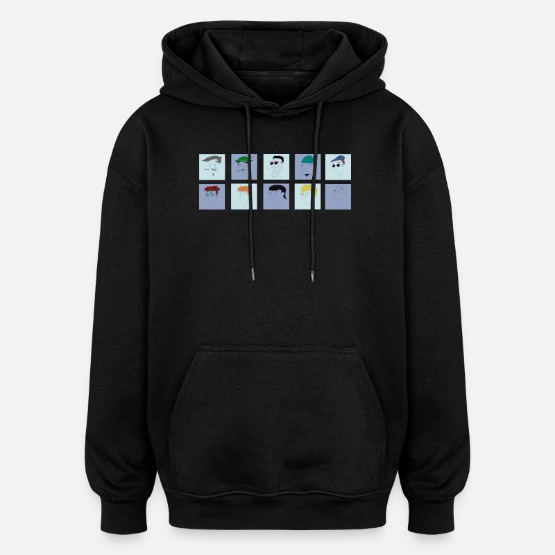 Collection des Hommes Arrogants - Sweat à capuche oversize unisexe - noir
