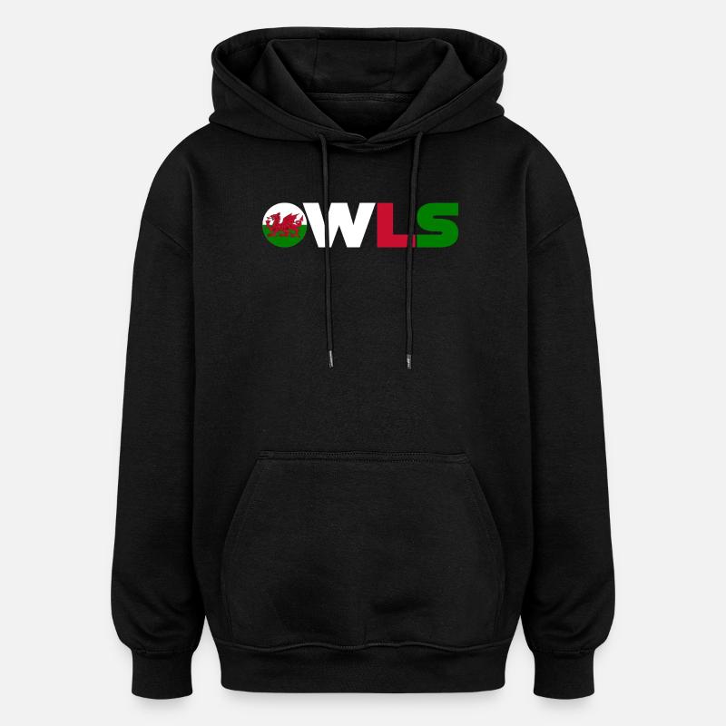 Pays de Galles - Sweat à capuche oversize unisexe - noir