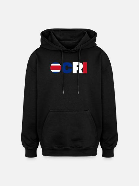 Costa Rica - Sweat à capuche oversize unisexe - noir