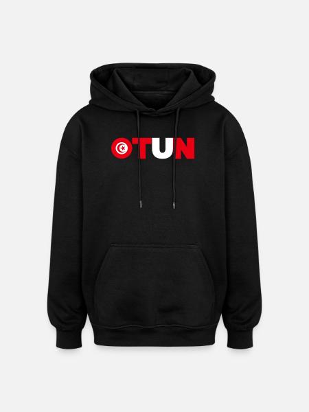 Tunisia - Oversized Unisex Hoodie - black