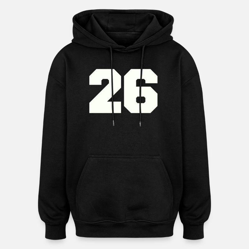 26 - Sweat à capuche oversize unisexe - noir