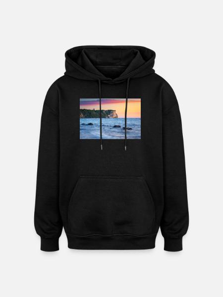 Sunrise at Cape Arkona - Oversized Unisex Hoodie - black
