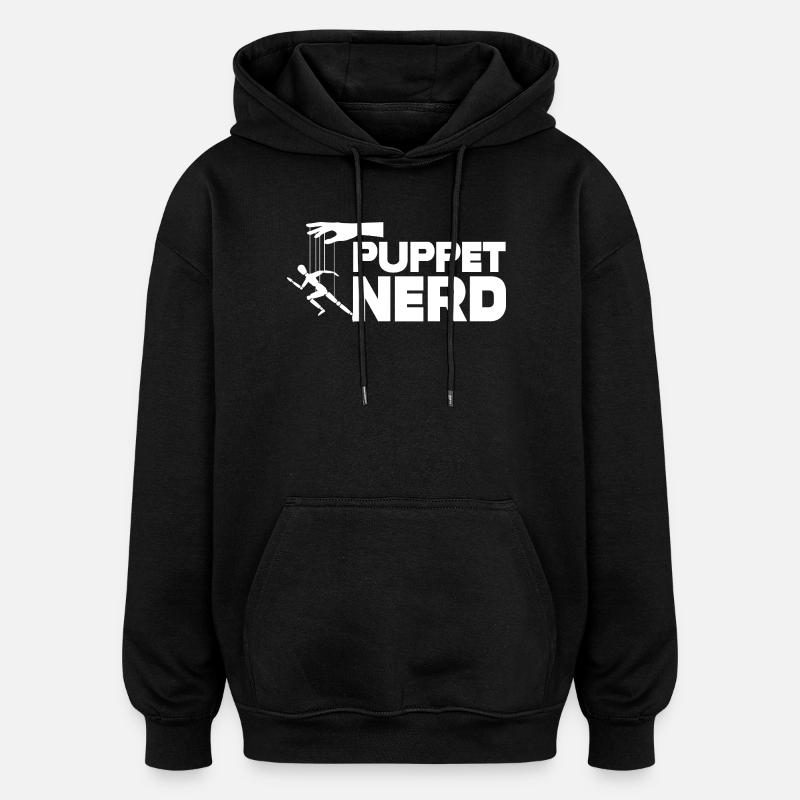 Marionnette de nerds de marionnettes - Sweat à capuche oversize unisexe - noir