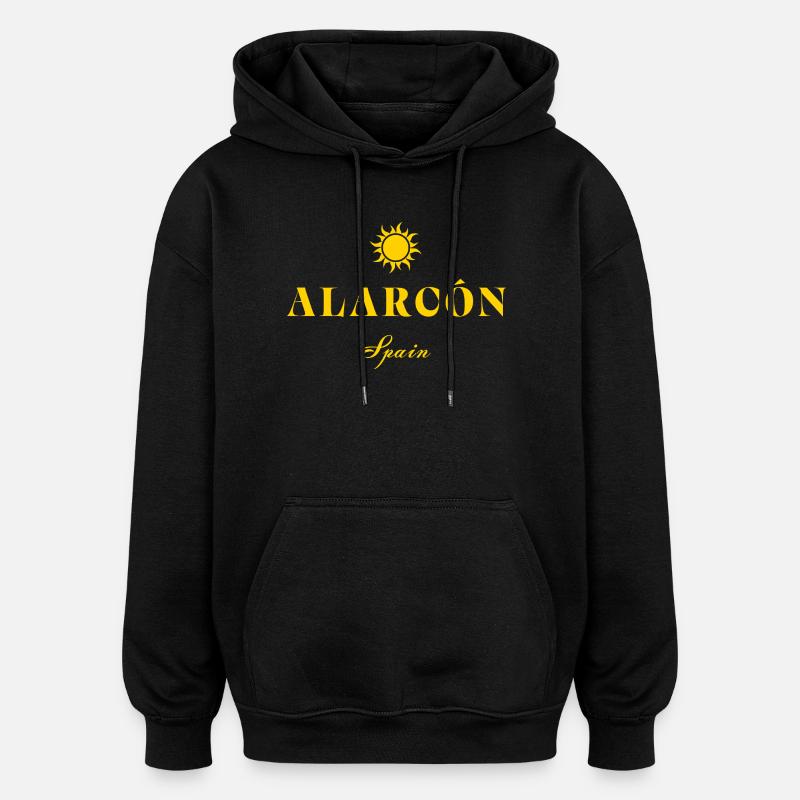 Logo de l’Alarcón Espagne - Sweat à capuche oversize unisexe - noir