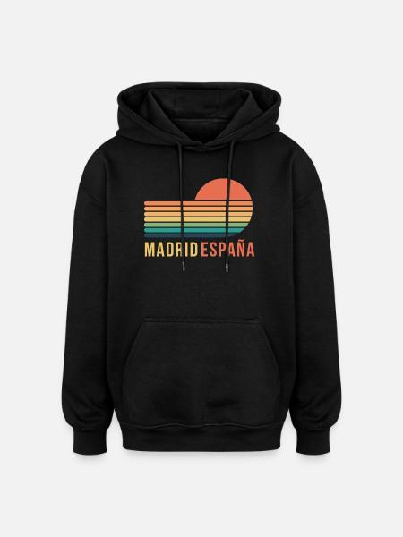 Madrid, Spain - Oversized Unisex Hoodie - black