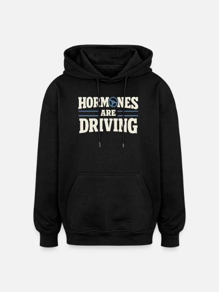 Perimenopause Humor Perimenopause - Oversized Unisex Hoodie - black