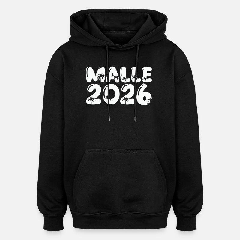 Malle 2026 - Sweat à capuche oversize unisexe - noir
