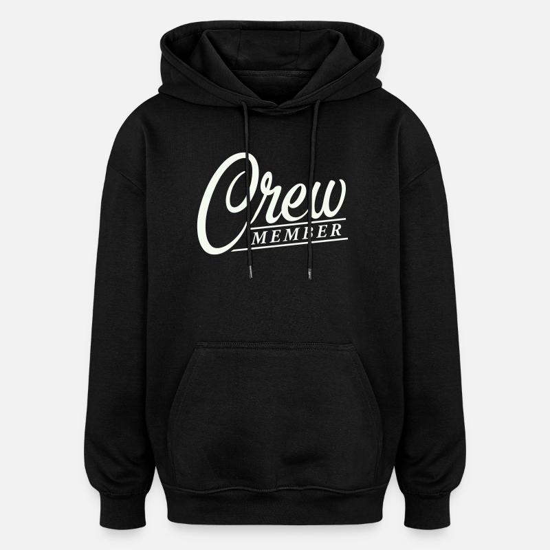 crew member - Oversized Unisex Hoodie - black