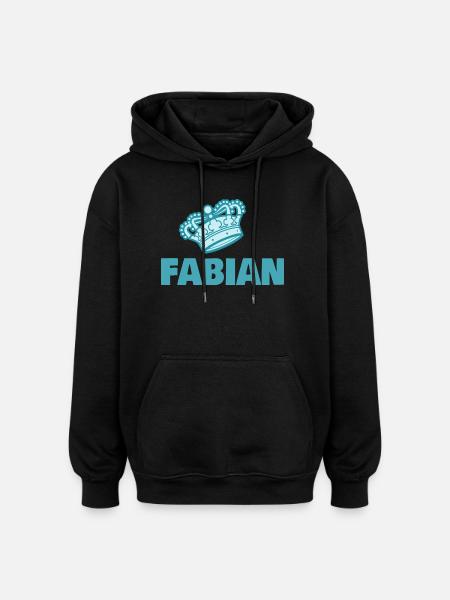 Fabian - Oversized Unisex Hoodie - black