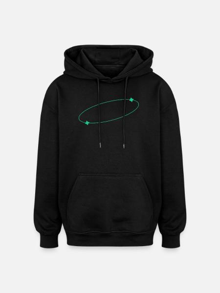 Elliptischer Sternenring - Oversized Unisex Hoodie - Schwarz