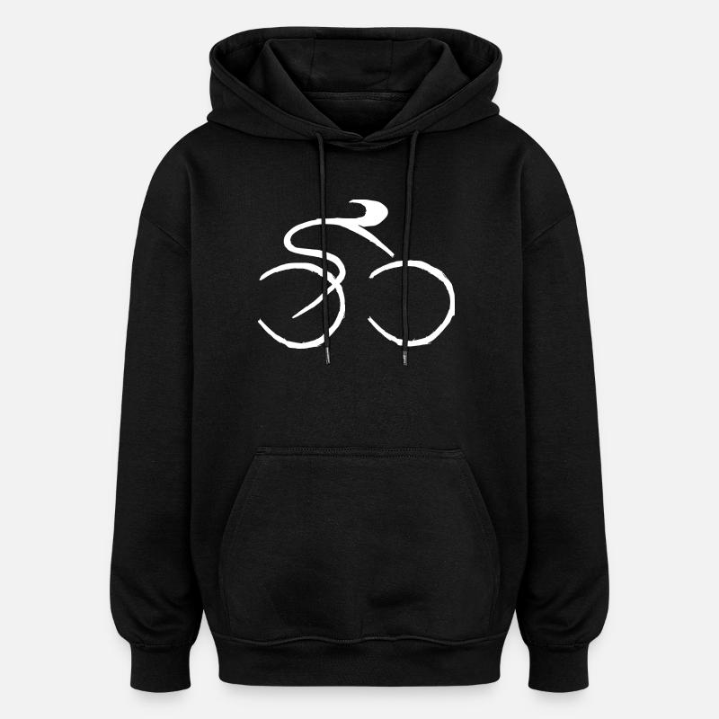 Cyclisme - Sweat à capuche oversize unisexe - noir