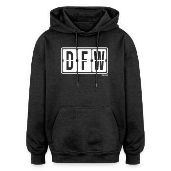 Dallas DFW, City Souvenir Hoodie, Mütze, Tasse - Oversized Unisex Hoodie - Anthrazit - Vorne - Noah (186cm)