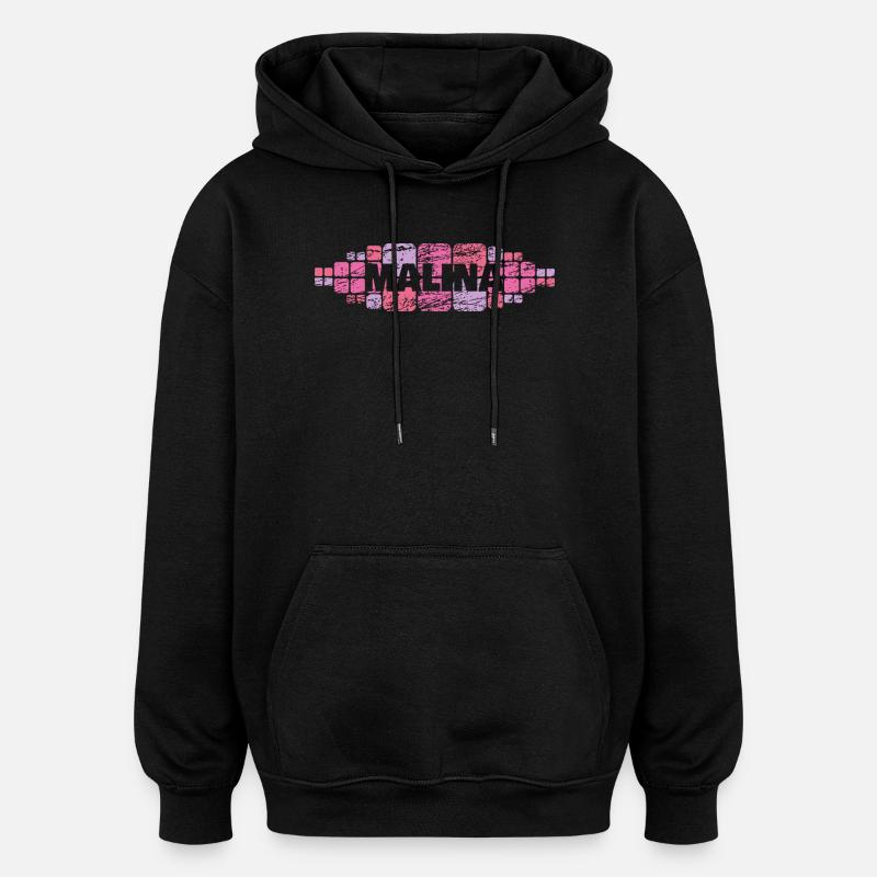 Malina als Mama - Oversized Unisex Hoodie - Schwarz