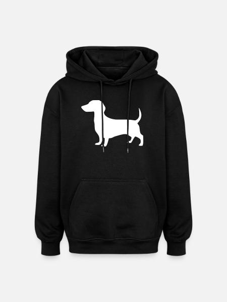 Dachshund Dog Gift Dachshund Owner - Oversized Unisex Hoodie - black