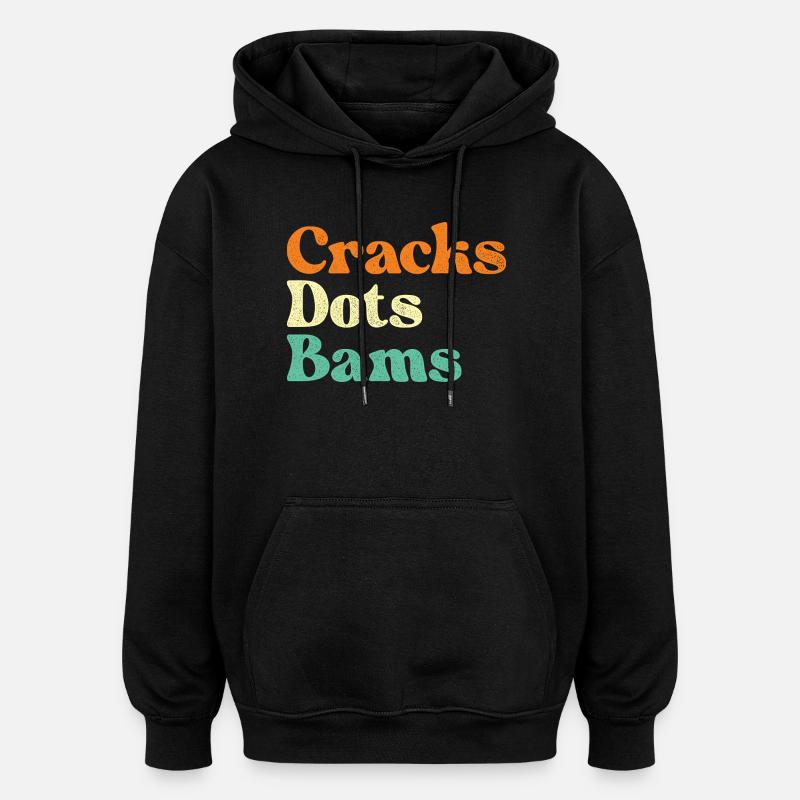 Cracks Dots Bams Mahjong Tiles Lover - Oversized Unisex Hoodie - black