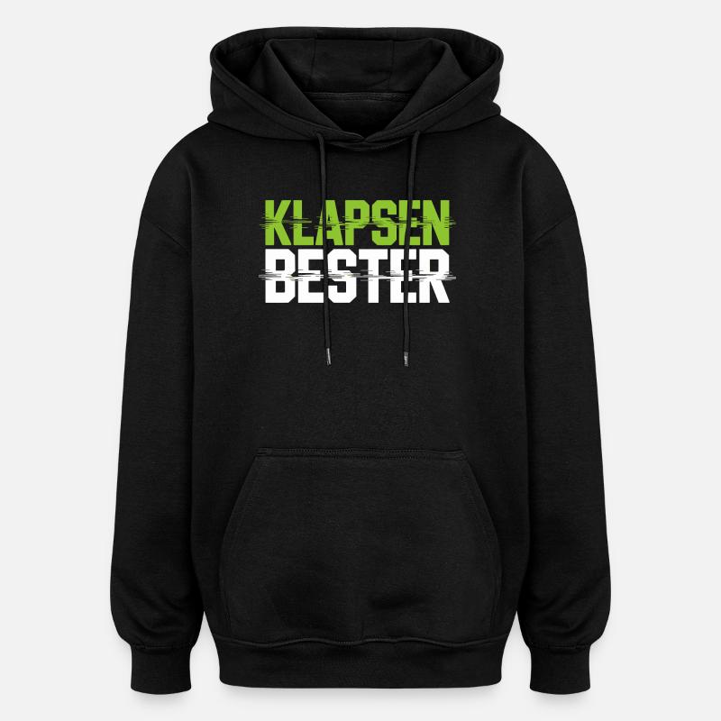 Meilleure phrase folle du bureau - Sweat à capuche oversize unisexe - noir