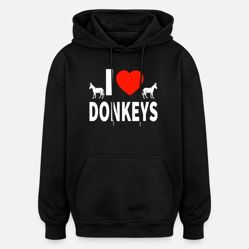 Esel - Oversized Unisex Hoodie - Schwarz