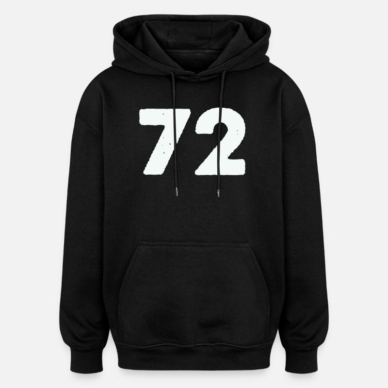 72 - Sweat à capuche oversize unisexe - noir
