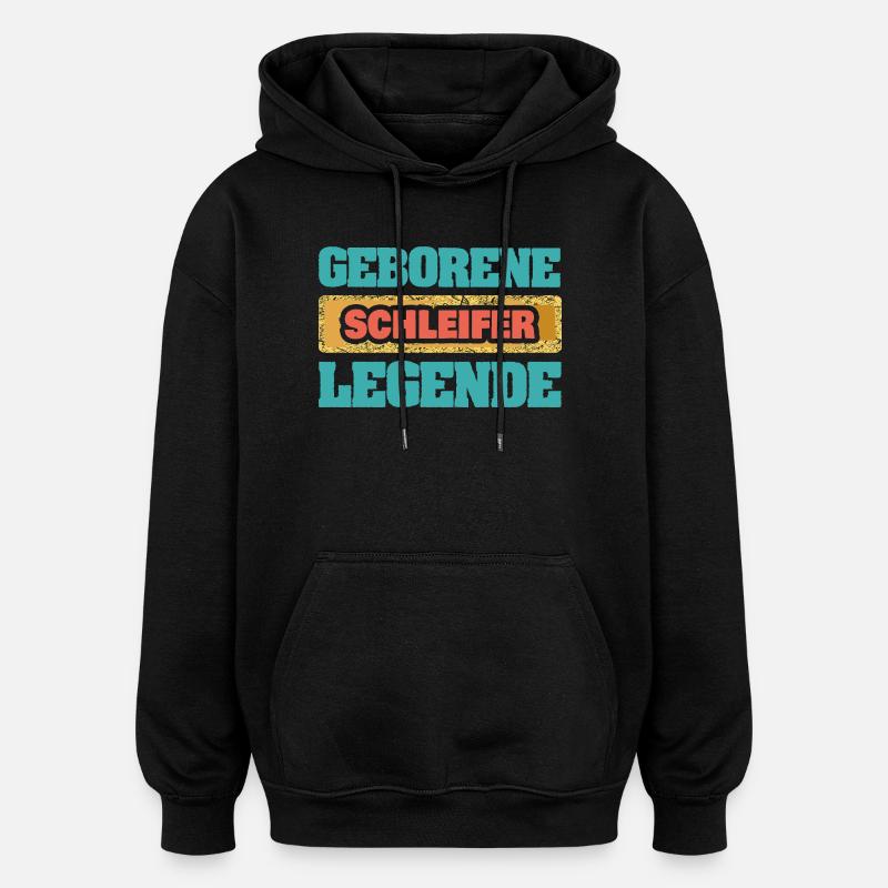 Legende Schleifer - Oversized Unisex Hoodie - Schwarz