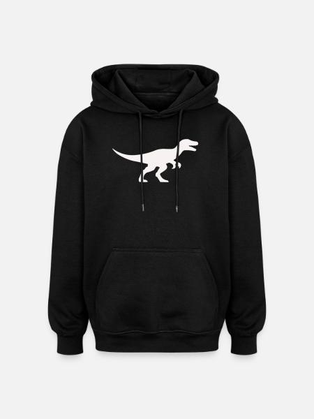 Raptor T Rex Silhouette - Oversized Unisex Hoodie - black