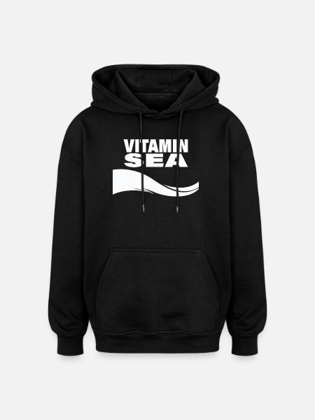 Vitamine Mer - Sweat à capuche oversize unisexe - noir