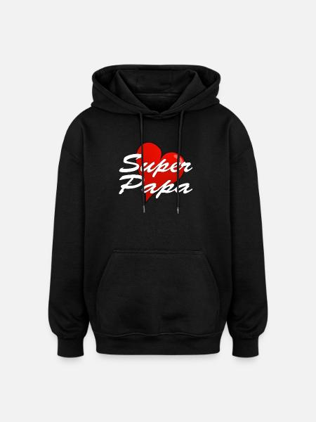Super dad - Oversized Unisex Hoodie - black