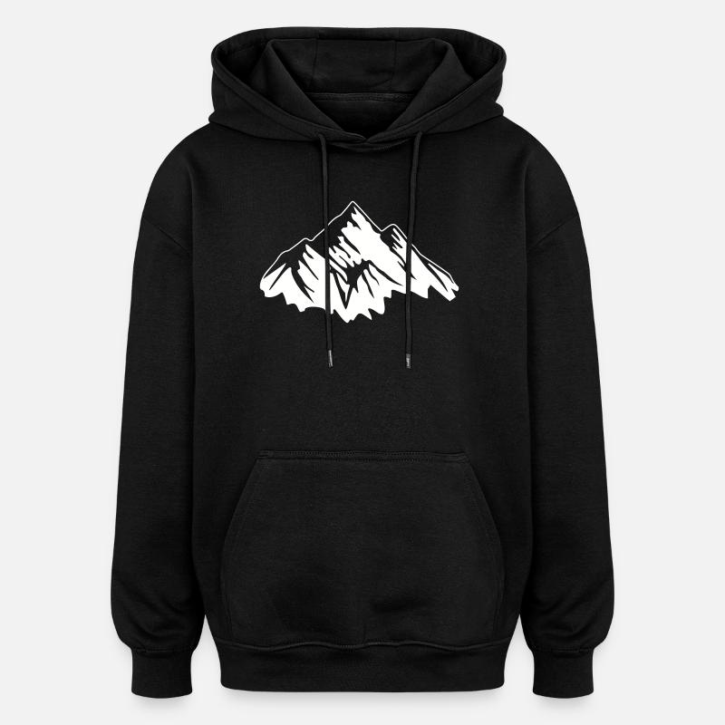 Mountains - Oversized Unisex Hoodie - black
