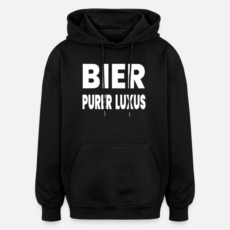 Bier - Oversized Unisex Hoodie - Schwarz