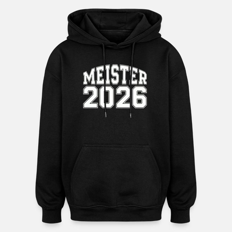 Champion 2026 Logo - Sweat à capuche oversize unisexe - noir