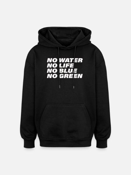 WATER - Oversized Unisex Hoodie - Schwarz