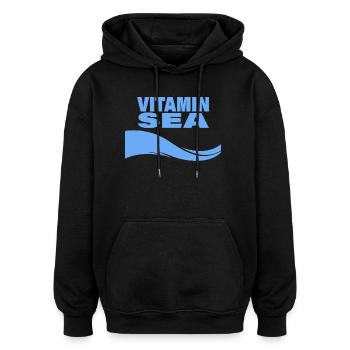 VITAMIN SEA - Oversized Unisex Hoodie - Schwarz - Vorne - Noah (186cm)