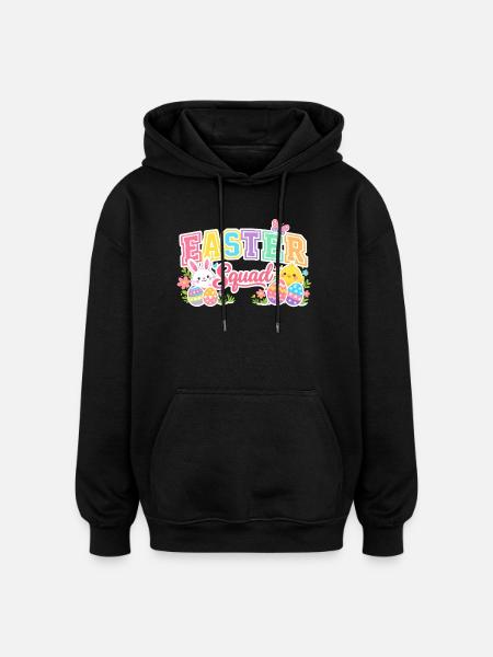 Ostern Squad Bunte Eier Küken - Oversized Unisex Hoodie - Schwarz