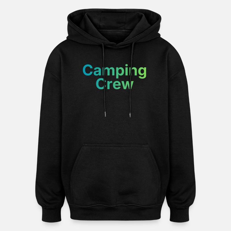 Équipe de camping - Sweat à capuche oversize unisexe - noir