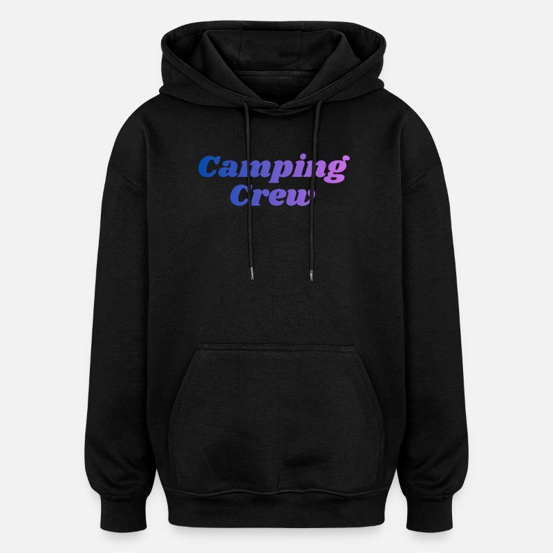 Équipe de camping - Sweat à capuche oversize unisexe - noir