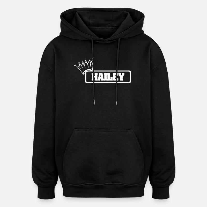 Kroenchen Hailey - Sweat à capuche oversize unisexe - noir