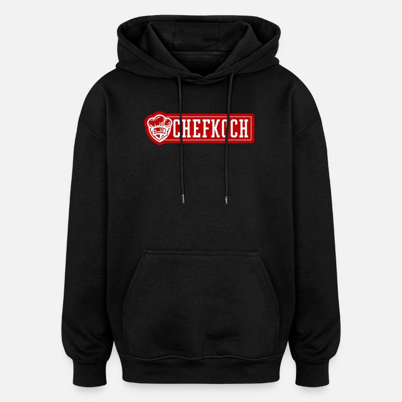 Cuisine de chef - Sweat à capuche oversize unisexe - noir