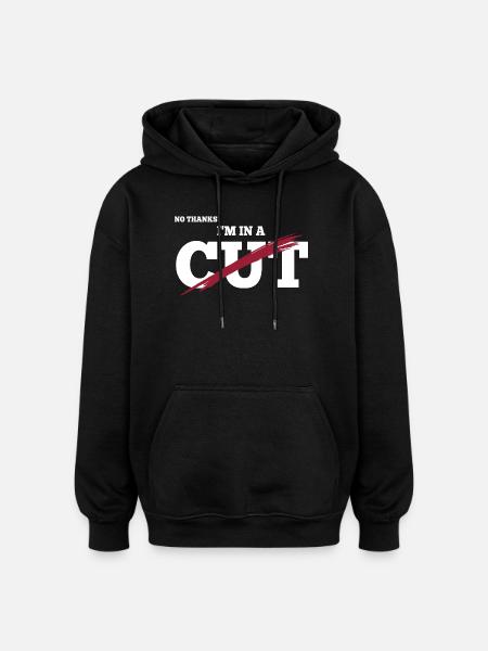 Schnittsaison Bei Reduziertem Kaloriendefizit - Oversized Unisex Hoodie - Schwarz