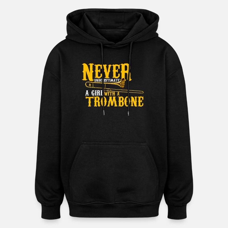Versteht nie: Posaunenmädchen - Oversized Unisex Hoodie - Schwarz