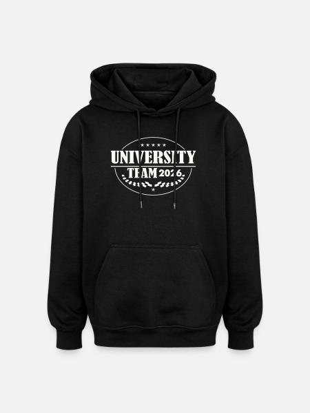 University Team 2026 Emblem - Oversized Unisex Hoodie - black