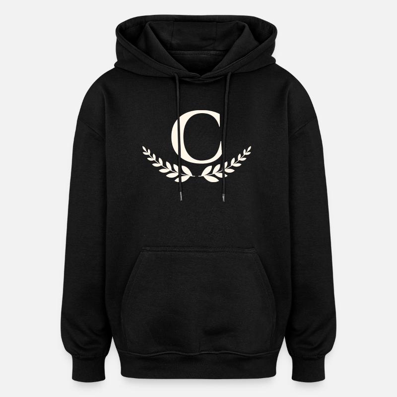 c - Sweat à capuche oversize unisexe - noir