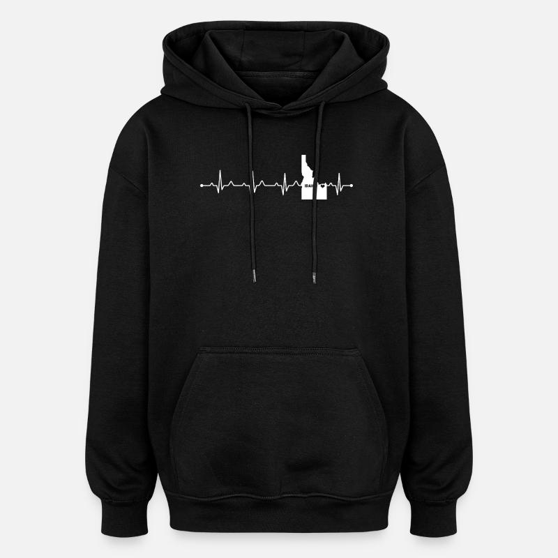Idaho State Herz-Umriss Gem State Pride - Oversized Unisex Hoodie - Schwarz
